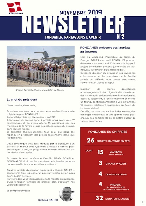 Newsletter Fondaher 2019