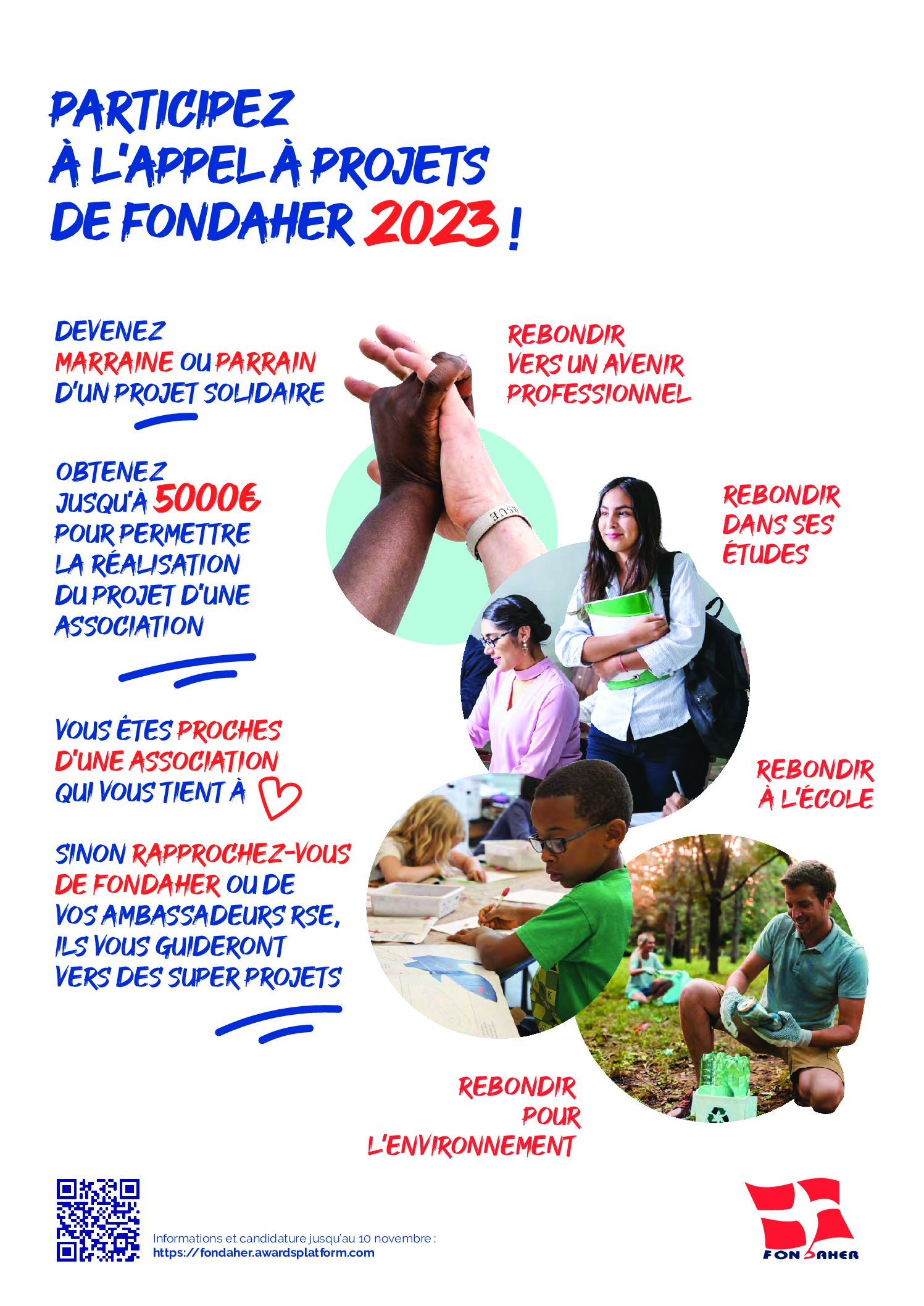 L’Appel à Projets FONDAHER 2023 est prolongé jusqu’au 19 novembre !