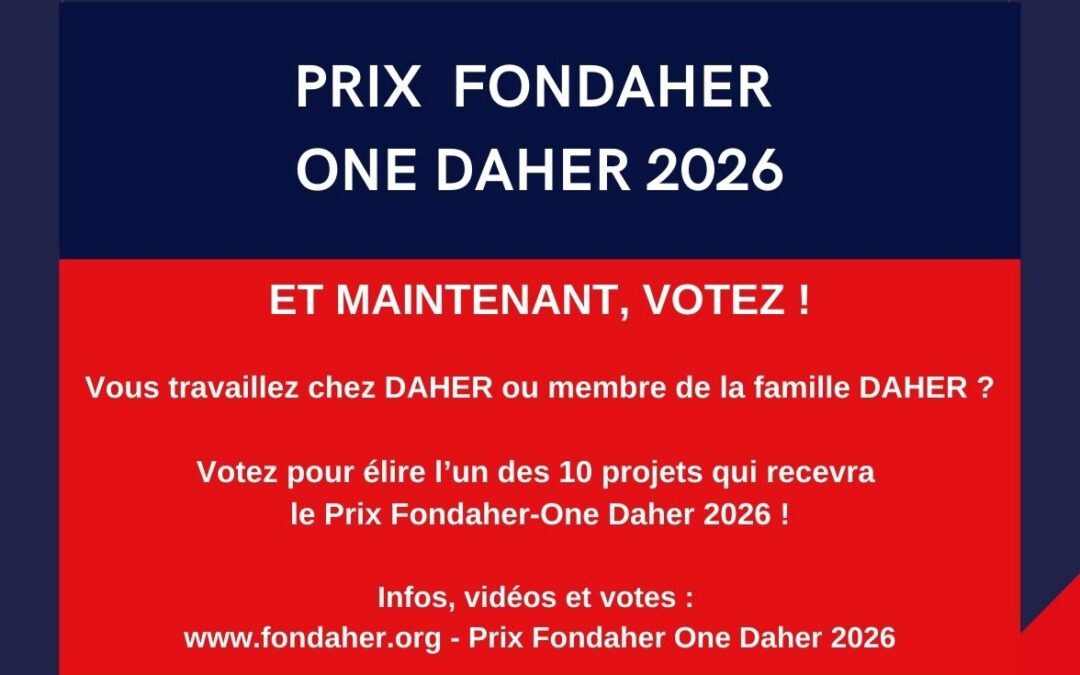 Prix Fondaher One Daher 26, votez !